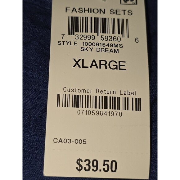 Style & Co Women's Embroidered Flutter-Strap Tank Top Navy Size XL - Picture 7 of 7